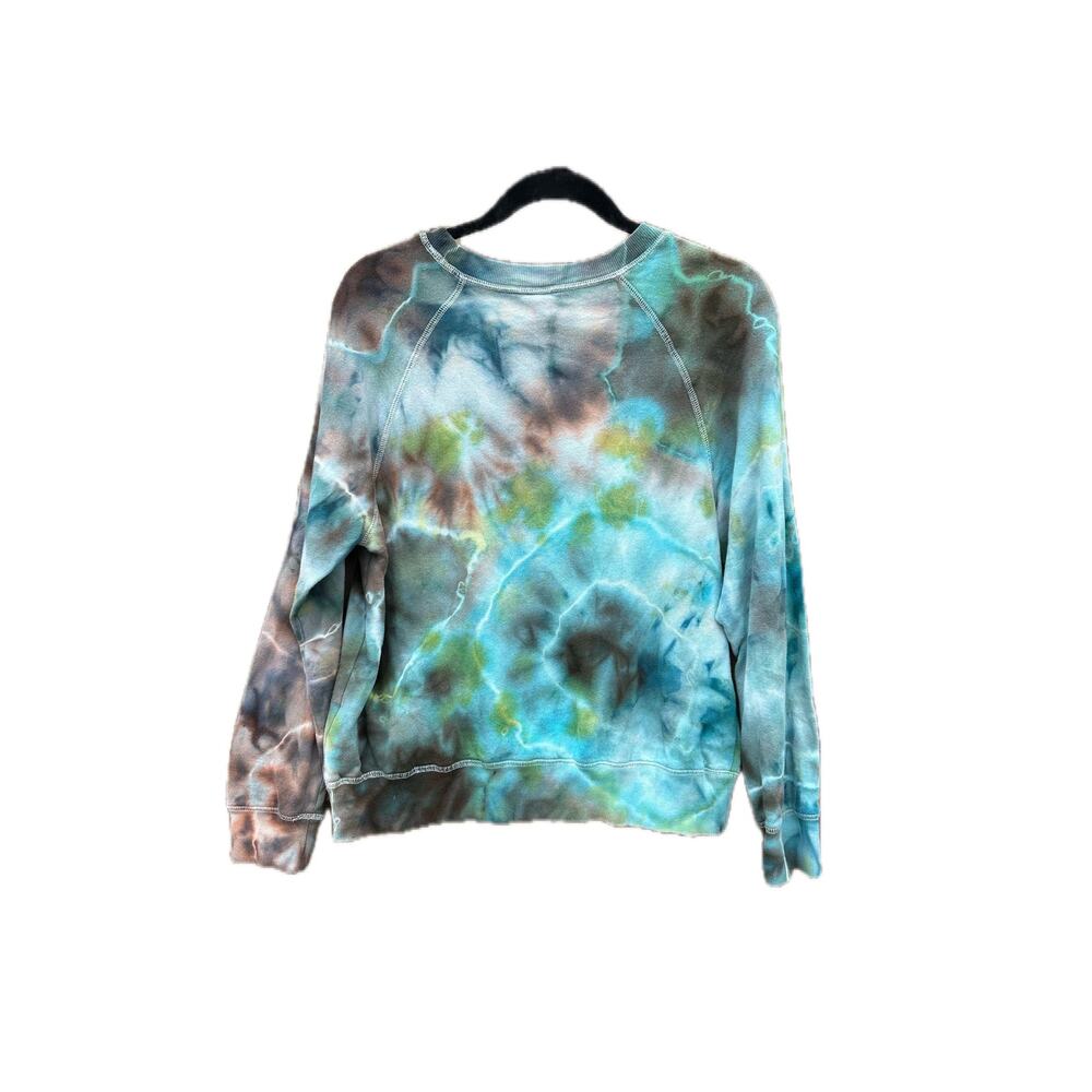 Tie Dye Crewneck Sweater | Women’s Top | Geode Tie - Ice Dye | Upcycled Fashion
